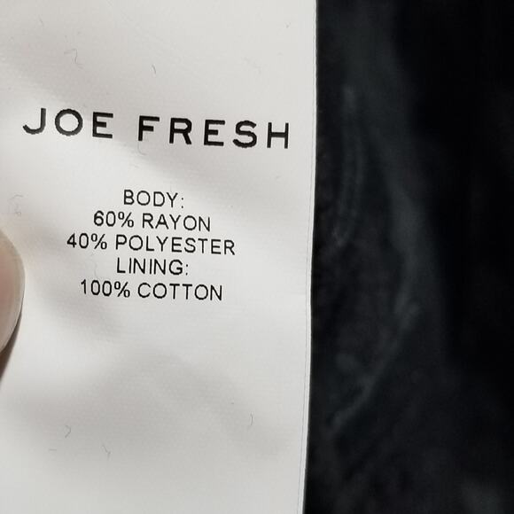 JOE FRESH Dress 4 Black Sleeveless Polka Dot Dress Velvet Sheath - Picture 6 of 11